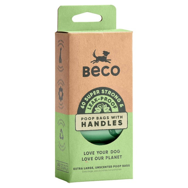 Beco Pets unscented poop bags 60 pack - British product