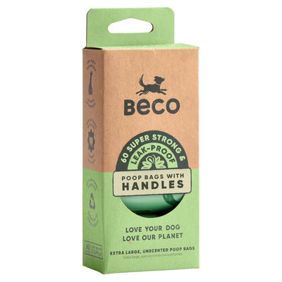 M&S Beco Pets Unscented Poop Bags with Handles on a Roll for Dog Waste- Buy online at McGrocer