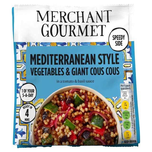 Merchant Gourmet frozen Mediterranean vegetables and couscous 200g - British product