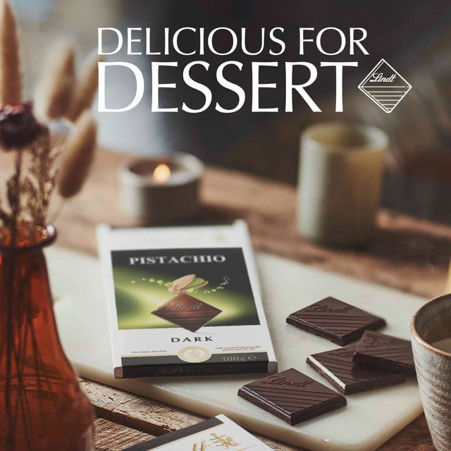 Lindt Excellence pistachio dark chocolate bar 100g, UK version