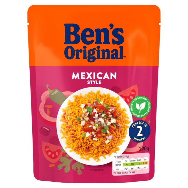Ben's Original Mexican style microwave rice 220g - British product
