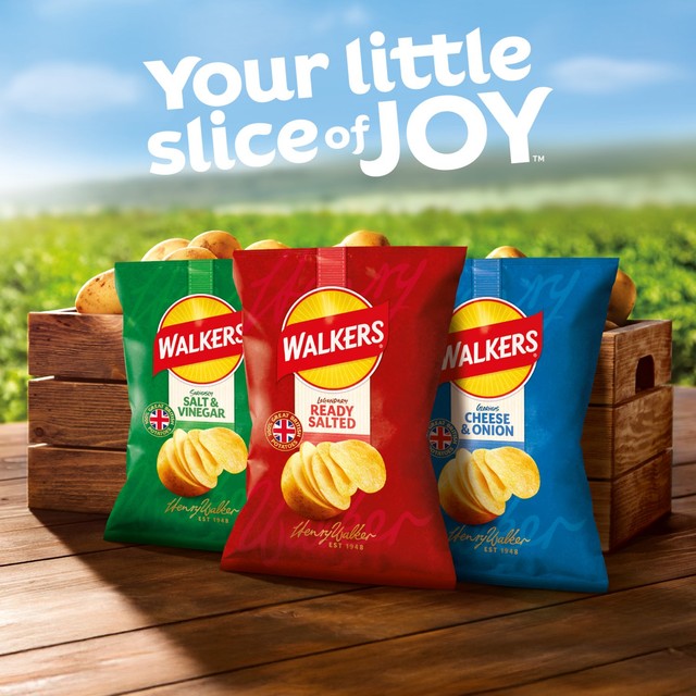 Walkers Prawn Cocktail crisps bag, 32.5g (British brand)