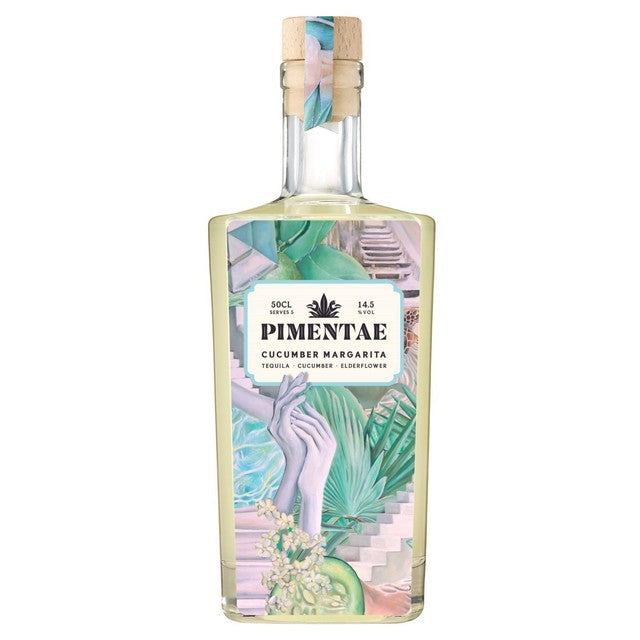 Pimentae cucumber tequila margarita premixed cocktail 50cl, imported from the UK