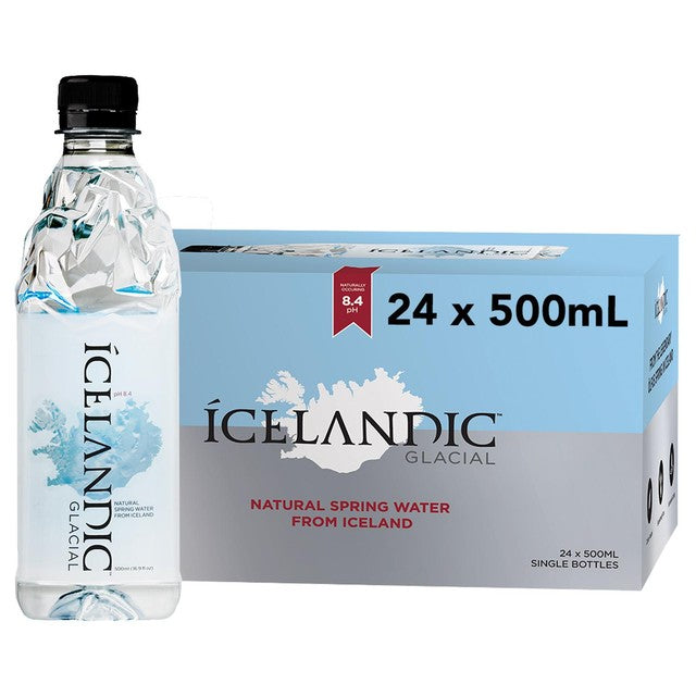 Icelandic alkaline water rPET bottle, imported from the UK
