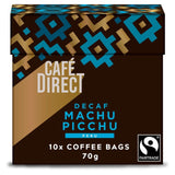 Cafedirect Machu Picchu decaf coffee bags - British product