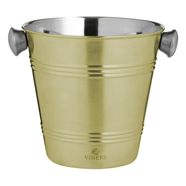 Viners gold single wall ice bucket 1 litre (British brand)