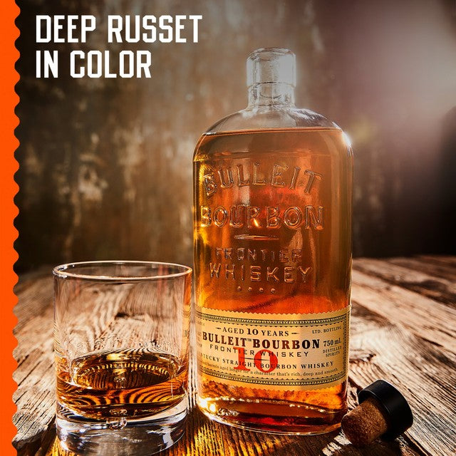 Bulleit 10 year old bourbon bottle - British product