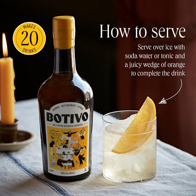 Botivo alcohol free botanical aperitivo 50cl - British product