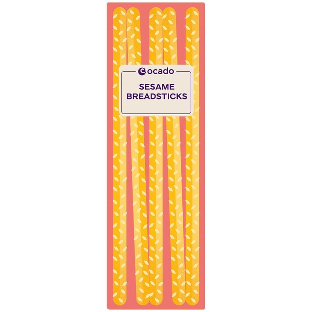 Ocado sesame breadsticks 125g, imported from the UK