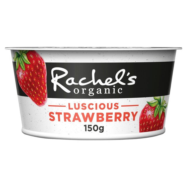 Rachel's Organic Forbidden Strawberry Yoghurt 150g, imported from the UK