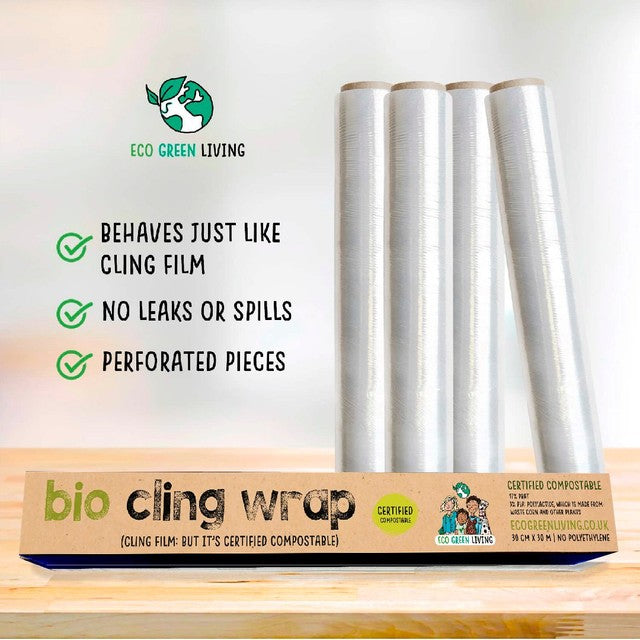 Eco Green Living compostable cling film 30cm x 30m - British product