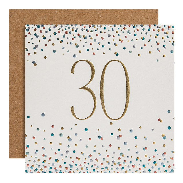 M&S 30th birthday card 15cm x 15cm, imported from the UK
