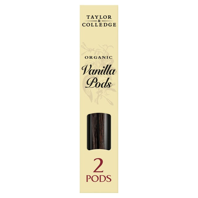 Taylor & Colledge Organic Vanilla Pods 2 pack (British brand)