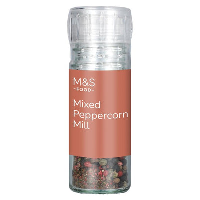 M&S Gemischte Pfefferkörner Mühle Schwarz Weiß Grün Rosa 40g