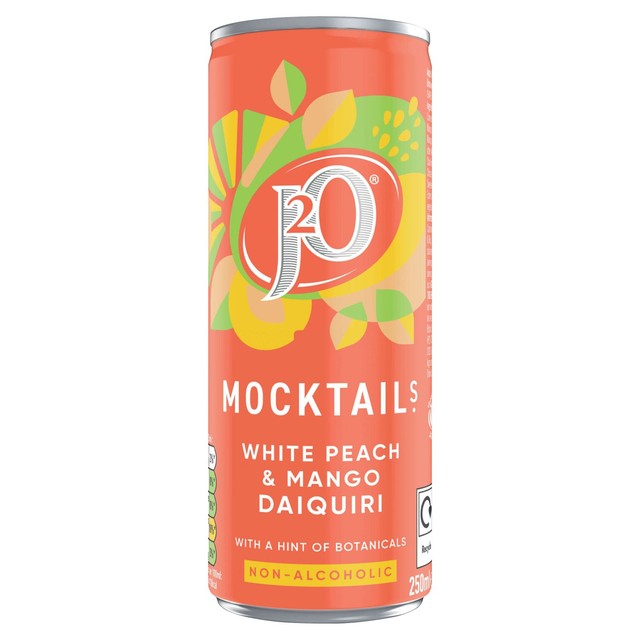 J2O White Peach & Mango Daiquiri Mocktail 250ml, UK version