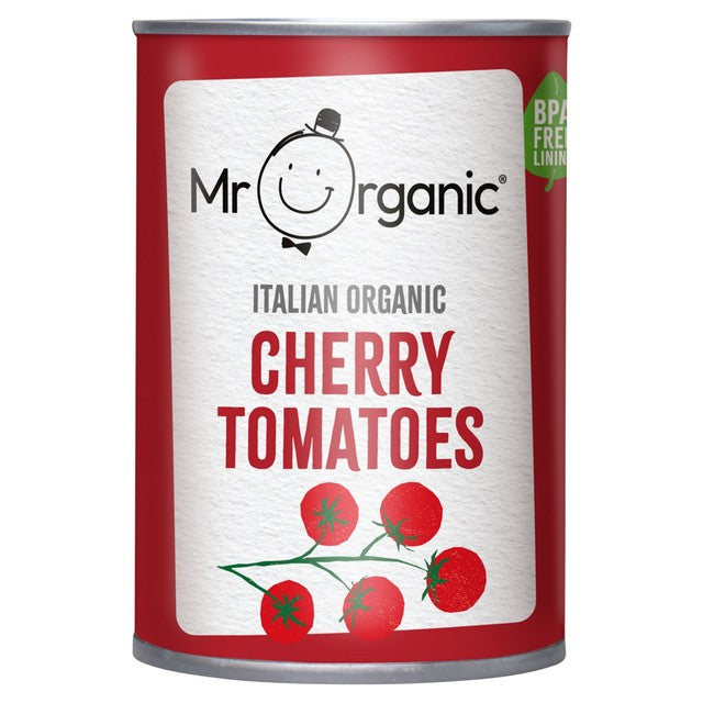 Mr Organic Italian Cherry Tomatoes 400g, imported from the UK