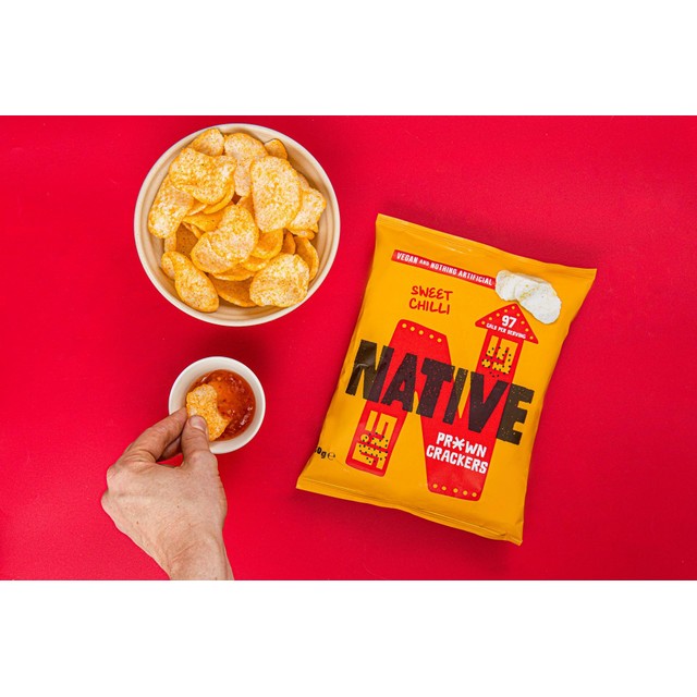 Native Snacks Prawn Crackers Sweet Chilli 60g imported from the UK