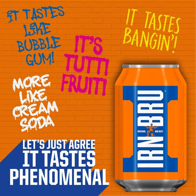 Irn-Bru Original kohlensäurehaltiges Aromen-Erfrischungsgetränk 8 x 330 ml