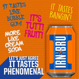 Irn-Bru original flavoured soft drink 8 x 330ml cans, UK version