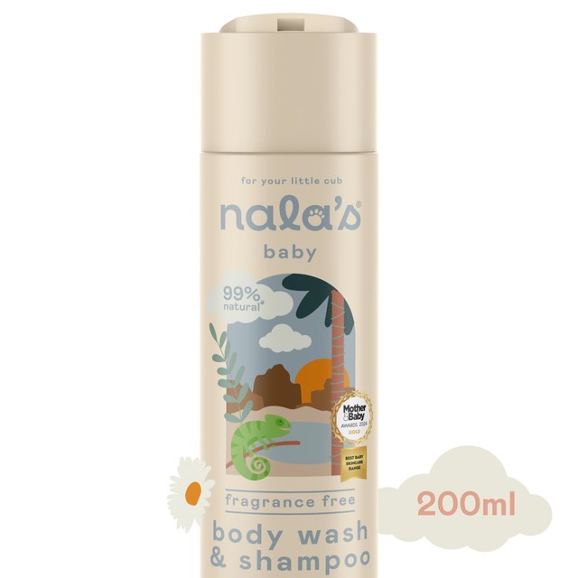 Nala's Baby fragrance free baby wash 200ml, imported from the UK