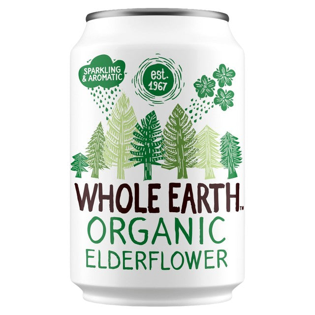Whole Earth organic sparkling elderflower drink 330ml (British brand)