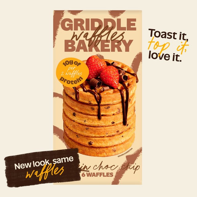 Griddle Bakery choc-chip protein waffles 200g, UK version