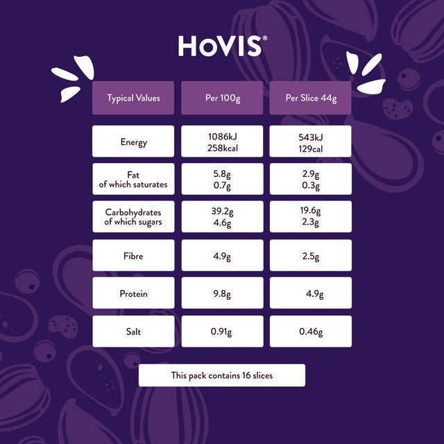 Hovis Seeded Batch sliced bread 800g, UK version