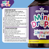 Natures Aid Mini Drops immune supplement blackcurrant flavour, imported from the UK