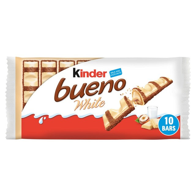 Kinder Bueno white chocolate hazelnut fingers multipack 5x39g, UK version