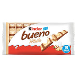 Kinder Bueno white chocolate hazelnut fingers multipack 5x39g, UK version