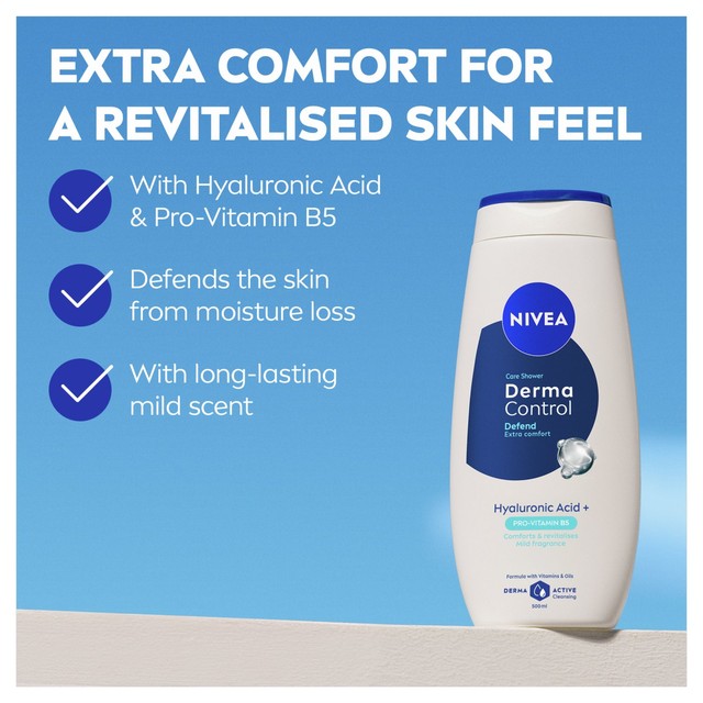 Nivea Derma Control Defend shower gel, imported from the UK