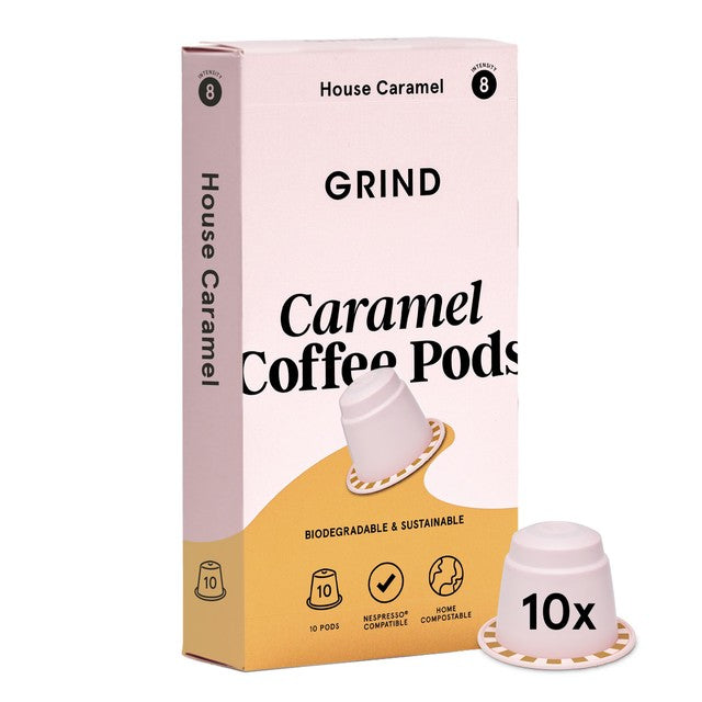 Grind caramel coffee pods 10 pack - British product