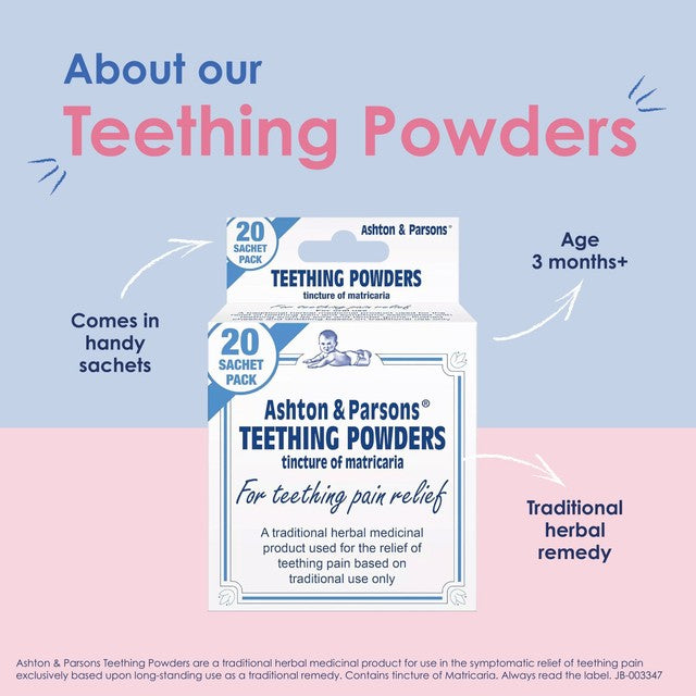Ashton & Parsons infants' teething powders 20 sachets - British product