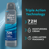 Dove Men+Care antiperspirant deodorant spray Clean Comfort 150ml - British product