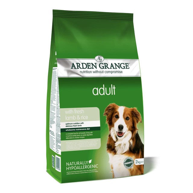 Arden Grange adult lamb and rice dry dog food 2kg - British product