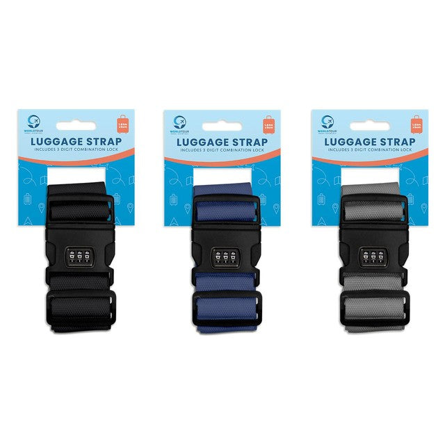 Gem Imports luggage strap tri-combo 1.8m - British product