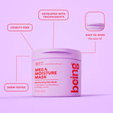 Being MEGA MOISTURE moisturising hair mask (British brand)