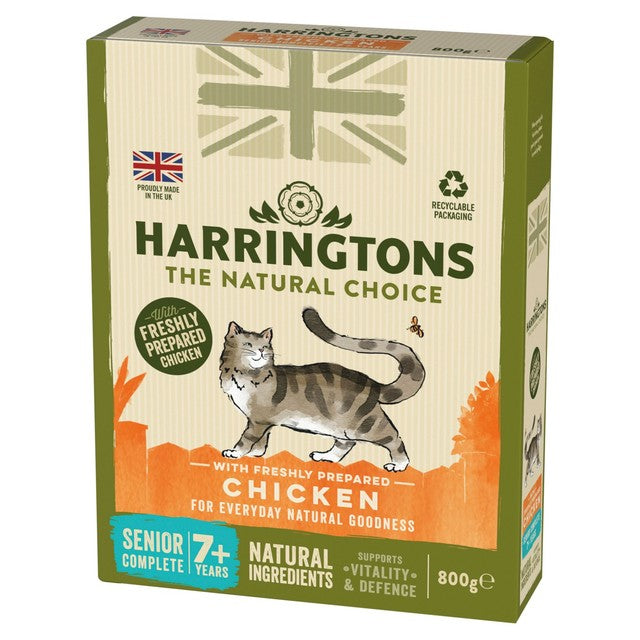 Harringtons Senior Chicken Cat Food 800g, UK version