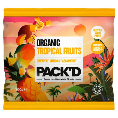 Pack'd Organic Tropical Fruits Frozen Fruit Mix 300g