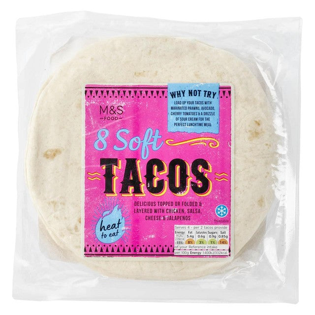 M&S Small Soft Tacos 8 Pack, UK version
