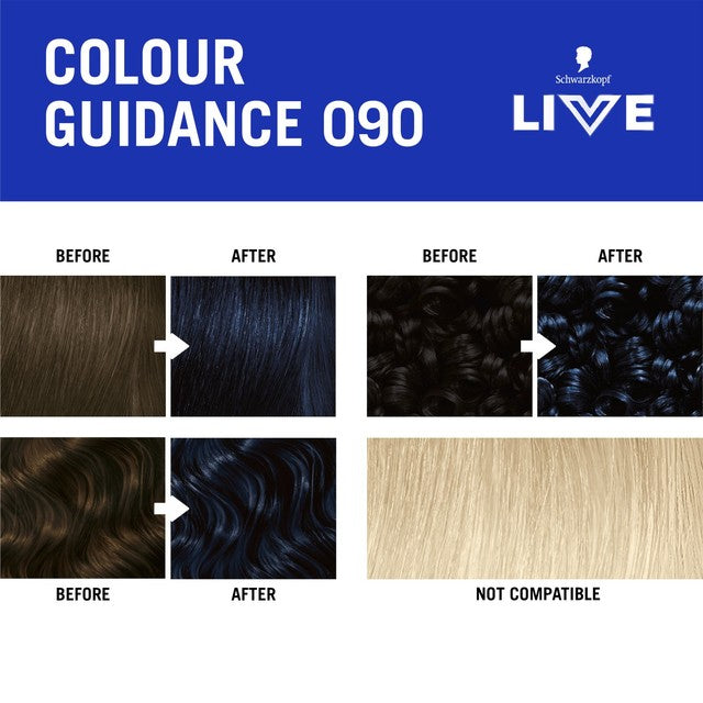 Schwarzkopf LIVE Cosmic Blue permanent hair dye, UK version