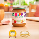 HiPP Organic apple and pear baby food jar 125g - British product