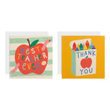 M&S Apple Thank You Teacher Cards pack of 6, UK version