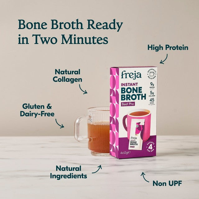 Freja instant beef pho bone broth sachets - British product