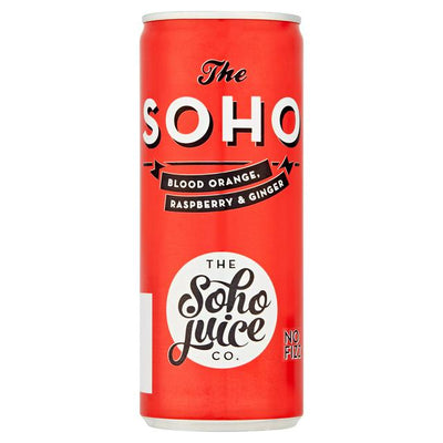 The Soho Juice Co Blodappelsin Bringebær Ingefær 250ml