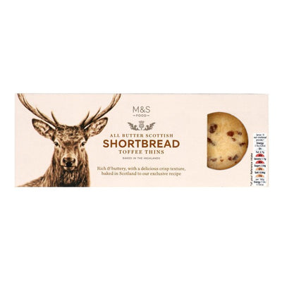 بسكويت M&S Scottish All Butter Toffee Shortbread Thins 180 جرام