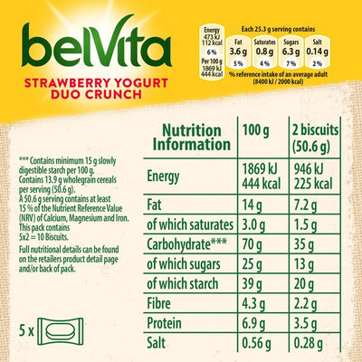 Belvita Erdbeer-Joghurt Duo Crunch Frühstückskekse