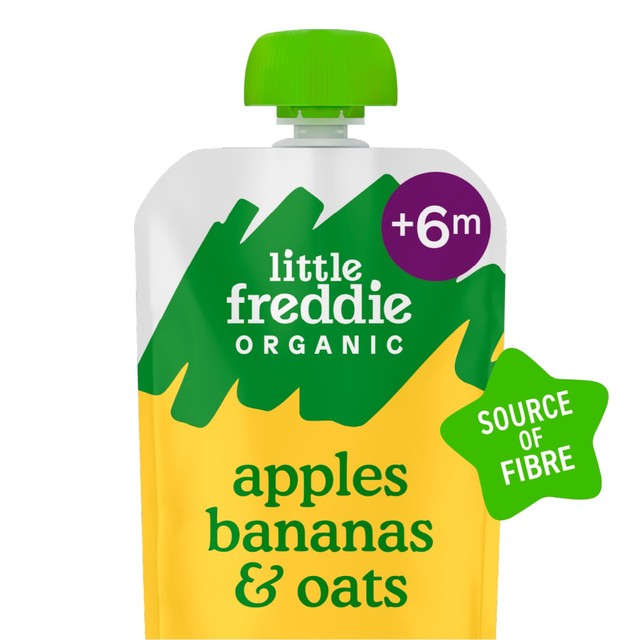 Little Freddie apples bananas oats baby food pouch 100g, UK version