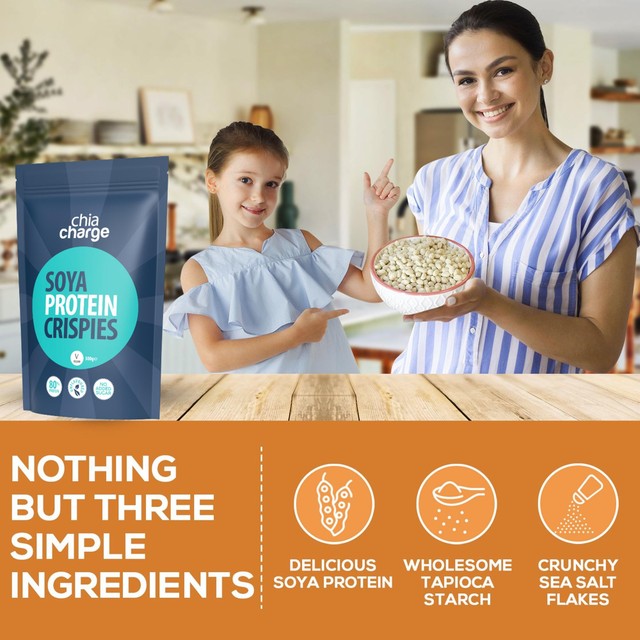 The Chia Charge soya protein crispies 500g - British product