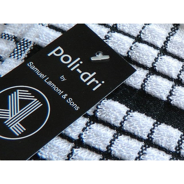 Samuel Lamont Poli-dri cotton tea towel in black, 70cm, imported from the UK